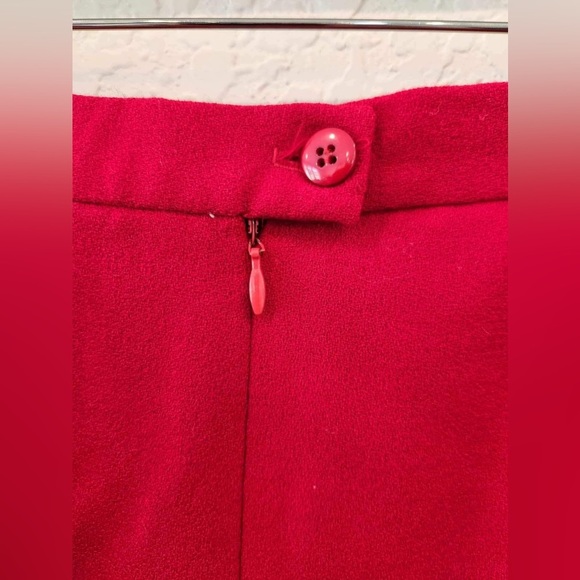 Red Wool Skirt Size 10 - Picture 8 of 8